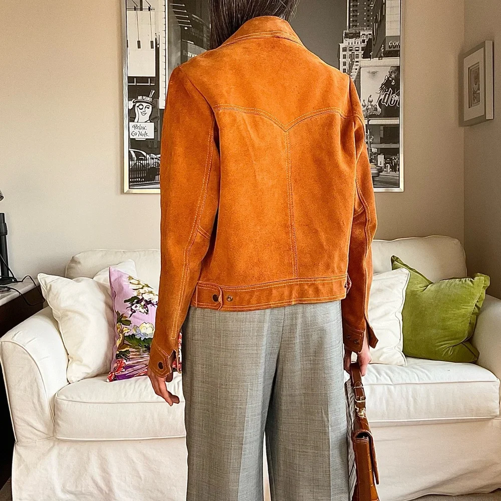 Boxy Brown suede jacket - Picture 5 of 15